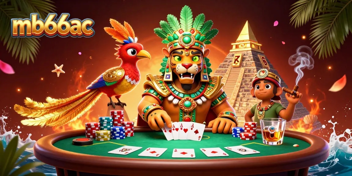 Engage with mb66ac's vibrant 3D casino scene filled with poker chips and colorful characters.