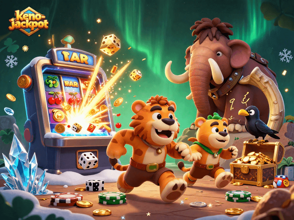 Experience thrilling moments in keno-jackpot with our vibrant prehistoric casino adventure.