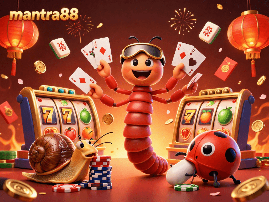 Experience thrilling action at mantra88 with a vibrant 3D casino showcase featuring exciting casino characters.