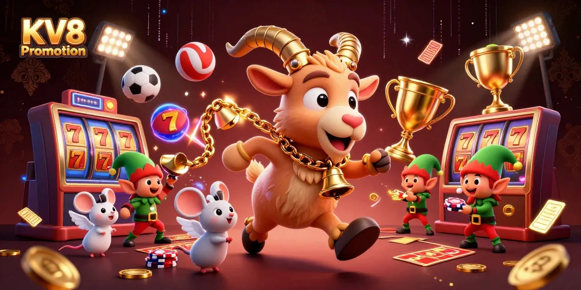 Join the KV8 Promotion for an exciting online casino experience with festive characters and dynamic gameplay!