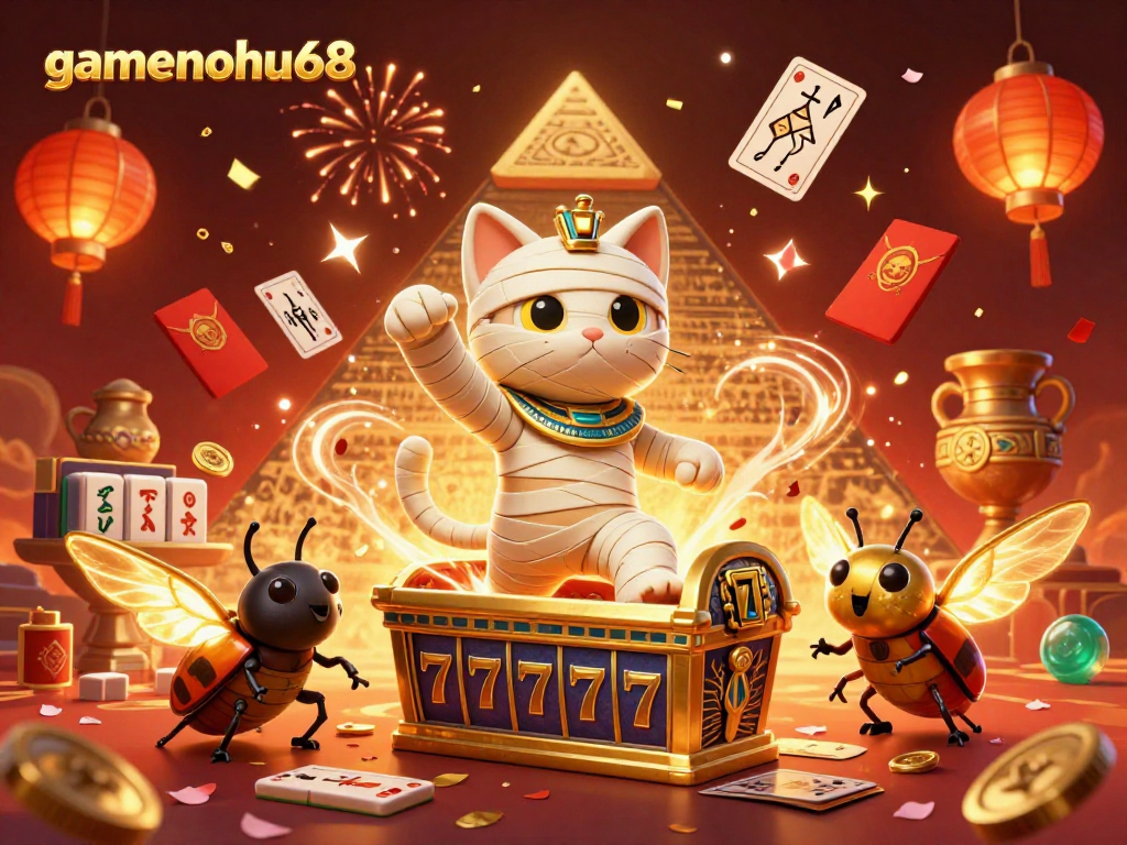 Engage with gamenohu68's exciting Egyptian-themed casino experience filled with vibrant elements.