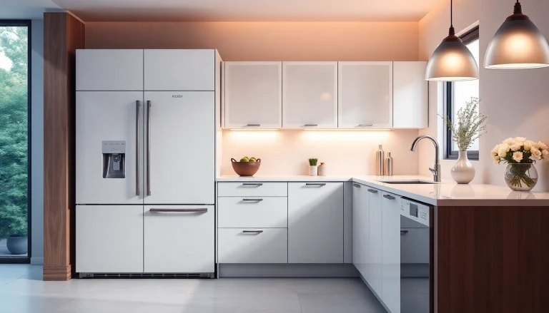 Explore уреди за вграждане like stylish refrigerators and dishwashers enhancing your kitchen space.