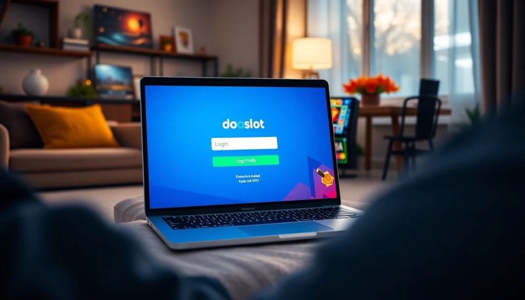 Experience seamless doaslot login in a modern gaming setting with a vibrant interface.