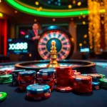 Players strategizing their bets at the vibrant xx88 casino table, radiating excitement and luxury.