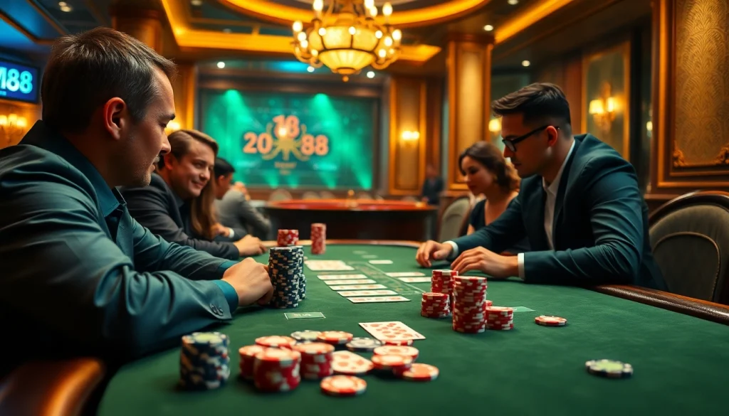 Players engaging in an exciting game at the MM88 blackjack table.