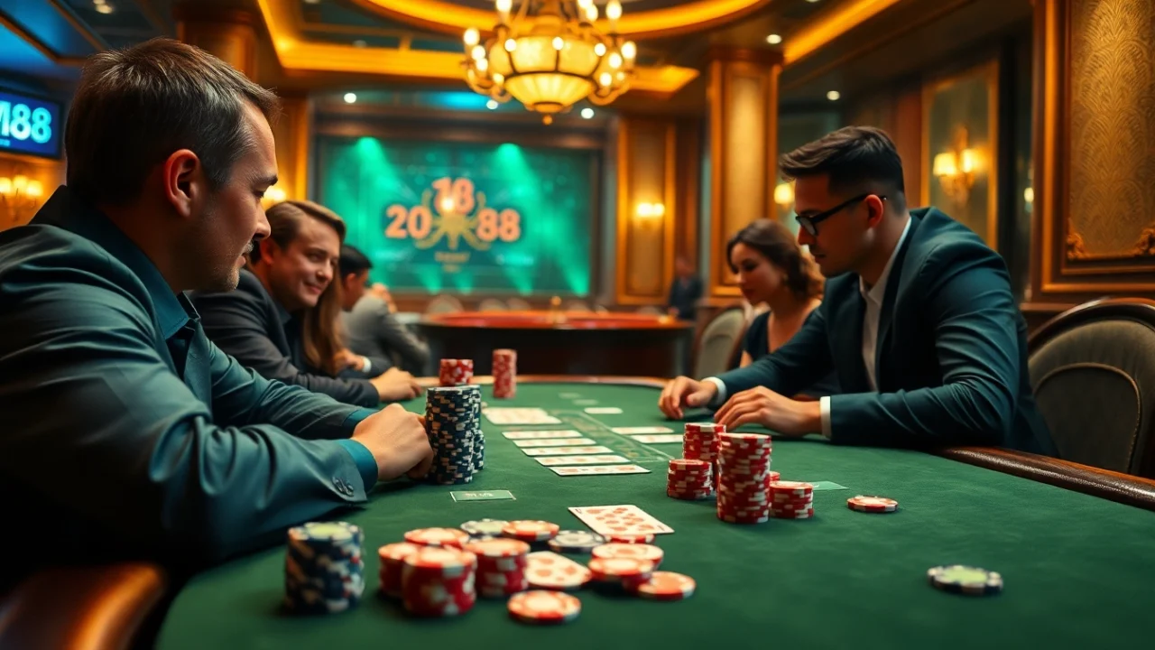 Players engaging in an exciting game at the MM88 blackjack table.