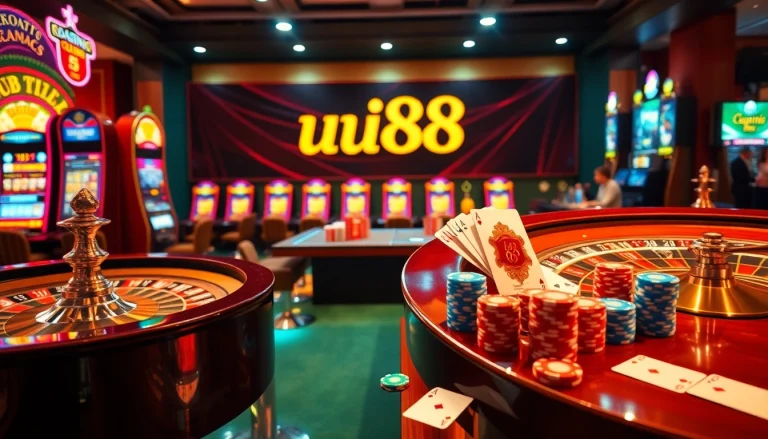 Experience the thrill of uu88 with lively casino tables and vibrant slot machines.