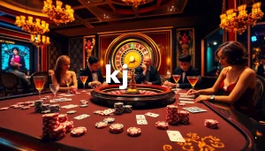 Immerse in high-stakes excitement with kjc xx88 at a glamorous casino gaming table.