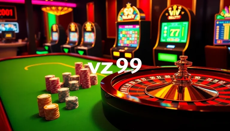 Experience luxury betting vibes at vz99's online casino with vibrant tables and engaging games.
