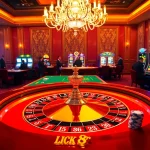 Experience the excitement at https://luck8f.jpn.com/ with a vibrant casino scene featuring roulette and poker action.