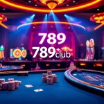 Experience an exciting night at 789club with vibrant tables and gleaming poker chips.