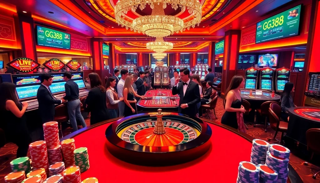 Experience the excitement of GG88 with vibrant casino elements and engaging players.