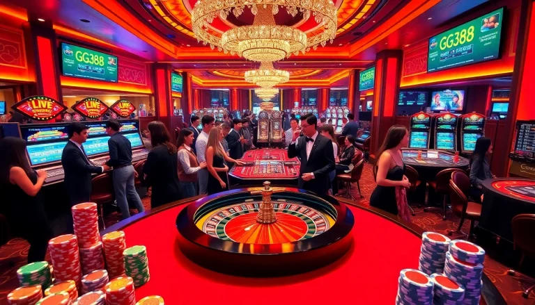 Experience the excitement of GG88 with vibrant casino elements and engaging players.