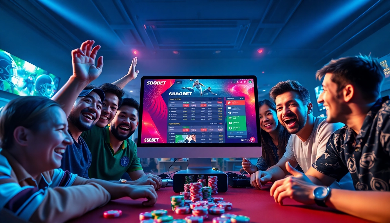 Exciting online betting atmosphere featuring sbobet.dance with diverse players and modern gaming interface.