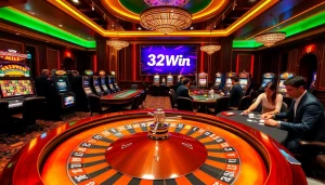 Experience the excitement of gaming at 32Win casino with roulette, poker, and slot machines.