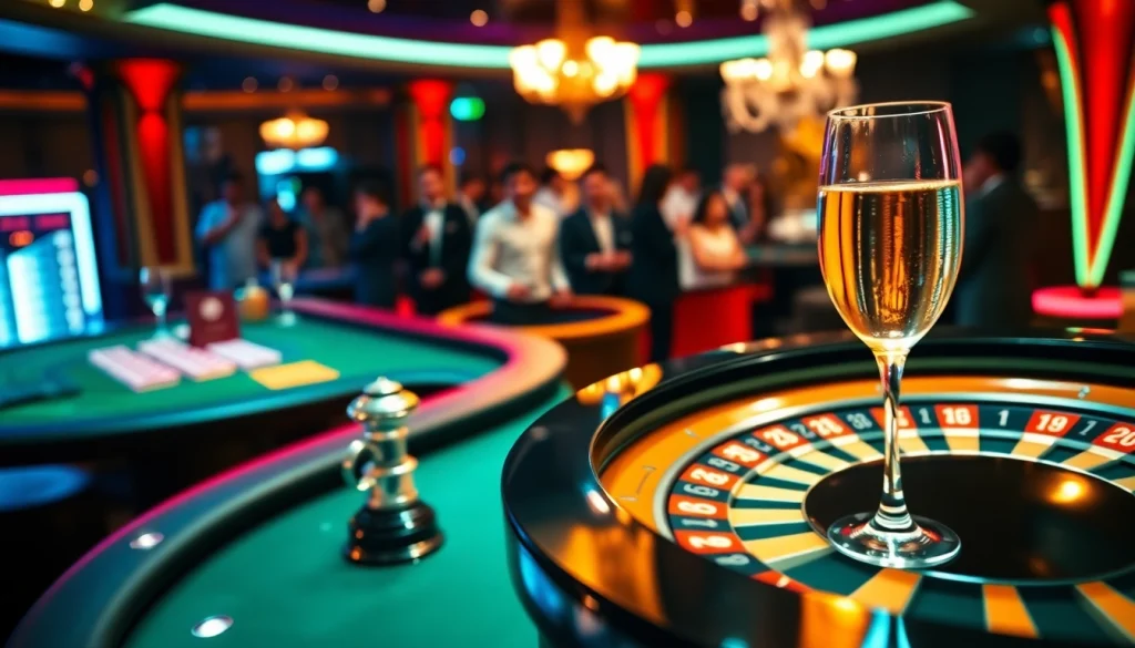 Experience thrilling gameplay at https://luck88com.net/ with vibrant roulette and blackjack tables highlighted.