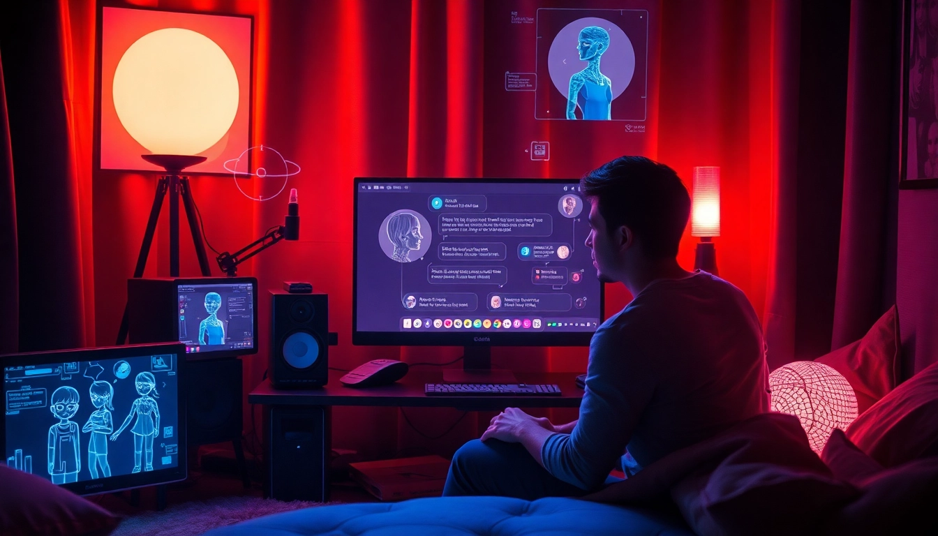 Engaging user experience with NSFW AI in a modern tech setup.