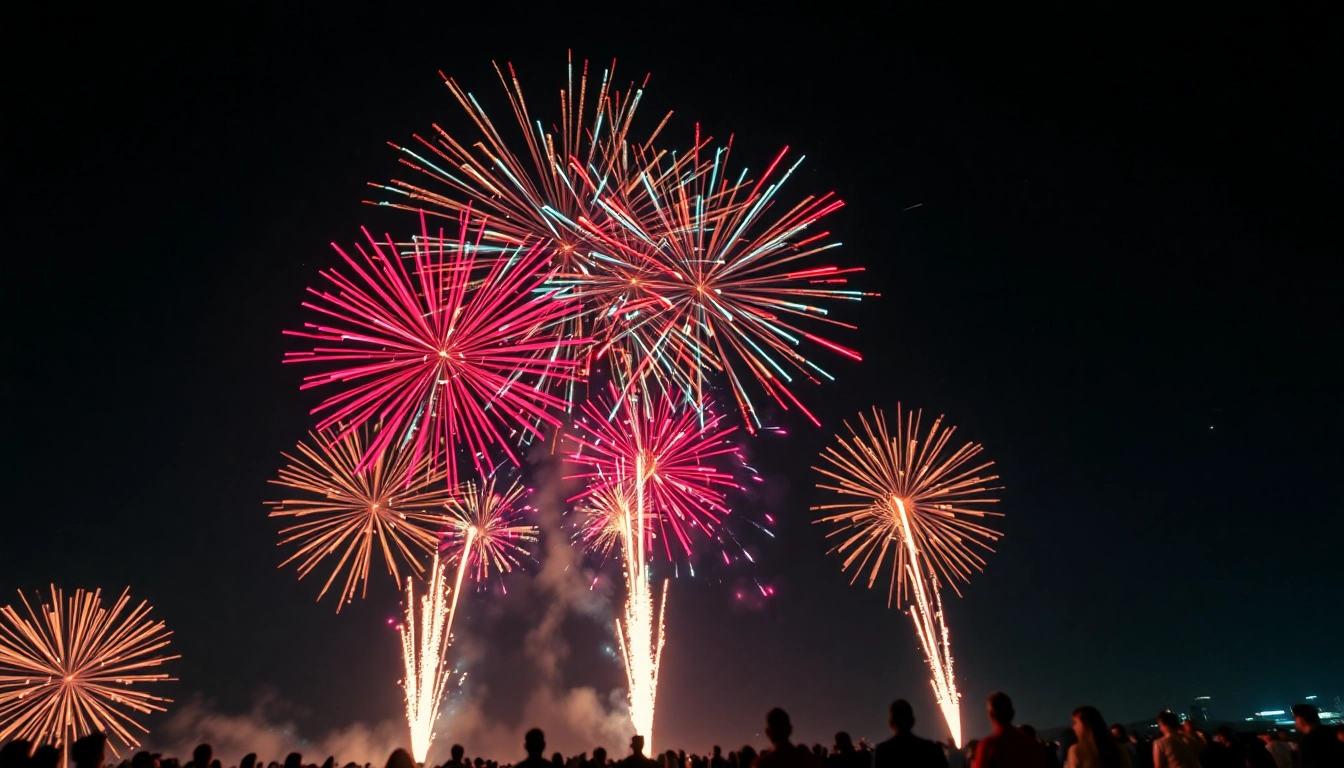 Enjoy spectacular fireworks for sale lighting up the night sky in vibrant colors and dynamic displays.