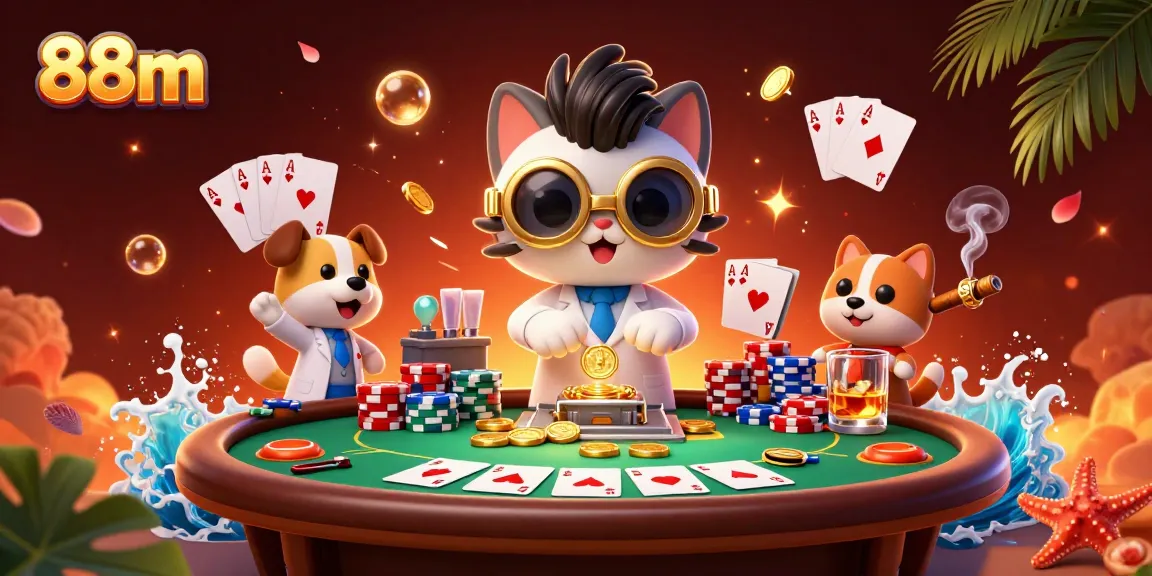 Experience the thrill of 88m casino with vibrant game elements and dynamic characters in action.