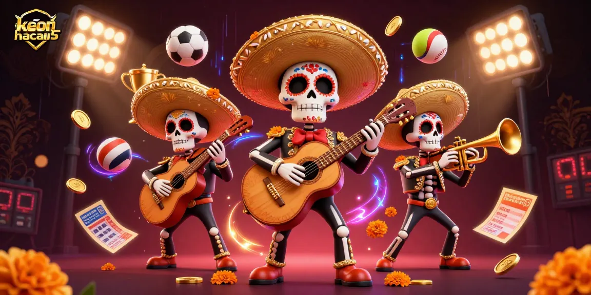 Bet on keonhacai5 with dynamic sports scenes filled with vibrant, energetic elements.
