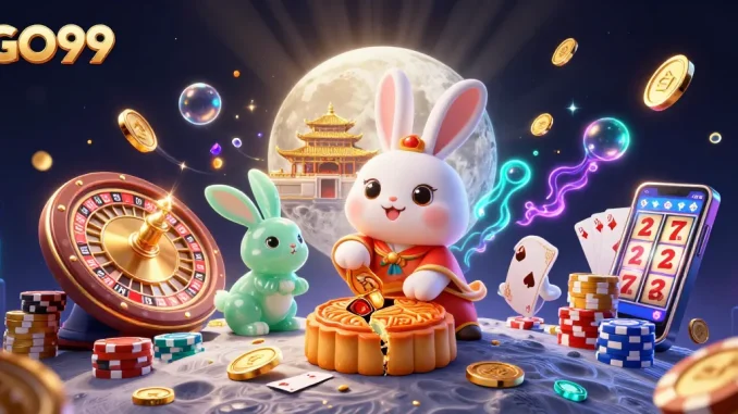 Spin and win at GO99 with this vibrant illustration showcasing games and exciting moments!
