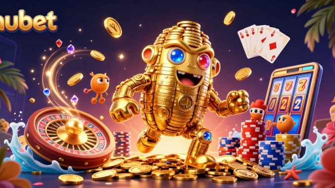 Spin to win with hubet as cascading coins and gems enhance your gaming excitement.
